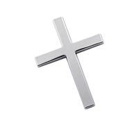 Metal Christian Cross for Car Decals - 6.3x4.5cm Cross Stickers | Car sticker 3D Zinc Alloy Badge - Scratch Cover - Strong Adhesive | Auto Motorcycle Window Body Tailgate Decor