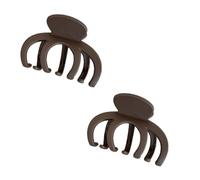 Metal Claw Clips,Pearl HairClips,Clips Large Plush Pinces à cheveux 2 pièces, pince à poignée givrée, grande épingle à cheveux ondulée, accessoires for cheveux(Dark brown)