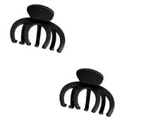 Metal Claw Clips,Pearl HairClips,Clips Large Plush Pinces à cheveux 2 pièces, pince à poignée givrée, grande épingle à cheveux ondulée, accessoires for cheveux(Black/White)