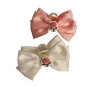 Metal Claw Clips,Pearl HairClips,Clips Large Plush Pinces à cheveux épingle à cheveux avec nœud rose for femmes pince à cheveux de grande taille for l'arrière de la tête accessoires de cheveux avec pi