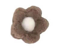 Metal Claw Clips,Pearl HairClips,Clips Large Plush Pinces à cheveux épingle à cheveux en peluche fleur épingle à cheveux grande taille for le cou(Brown)