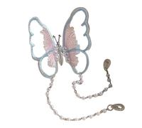 Metal Claw Clips,Pearl HairClips,Clips Large Plush Pinces à cheveux féminines avec pince latérale papillon et glands en cristal en maille de perles et de papillons for filles(Blue)