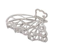 Metal Claw Clips,Pearl HairClips,Clips Large Plush Pinces à cheveux papillon, grande pince creuse en alliage de Zinc, tête arrière, requin, accessoires for cheveux féminins, épingle à cheveux(Silver)