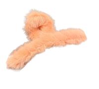 Metal Claw Clips,Pearl HairClips,Clips Large Plush Pinces à cheveux pince à cheveux en peluche tissu tête arrière pince à cheveux chignon accessoires de cheveux for les femmes(Colour Orange)
