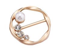 Métal Coin Ourlet Taille Nœud Vintage Rond Broche pour Robe Chemise Broche Décorative T-shirt Ourlet Taille Nœud