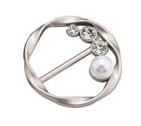 Métal Coin Ourlet Taille Nœud Vintage Rond Broche pour Robe Chemise Broche Décorative T-shirt Ourlet Taille Nœud