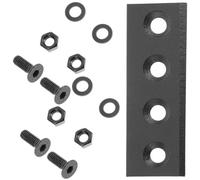 Métal Connecteur de Rail Noir pour Porte de Grange Coulissante | Renfort de Jonction Robuste, Surface Lisse sans Bavure, pour Réparation de Rail et Assemblage Atelier