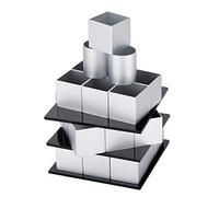 Métal Cube Gâteau Moule Trois Couches Rotation Mousse Gâteau Dessert Cuisson Moule Outil pour La Fabrication De Desserts30 Pcs Dessert Mousse Moule Baking Molds Baking Molds