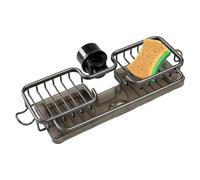Metal Cuisine Evier Caddy, Sans Perceuse Eponge Support Set Fun Use DIY | Sans Perceuse Montage, Goutte Plateau & Crochets Inclus, Grande Capacite Metal Maison Set Kit Emploi Plaisir Set Fun Set Joy