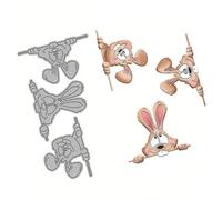 Metal Cut Dies Easters Rabbits Die Modèles Coupés Moules Moules De Boues Pour Les Pochoirs Pour Album Scrapbooking Paper Decoration Easters Rabbits Cutting Dies Steel Steel Metal Die Cut For Paper