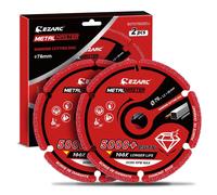 Metal Cutting Disc 76 × 10 mm,Disc Grinder With Over 5,000 Cuts,Diamond Disc on Rebar,Steel,Iron and Stainless Steel (Pack of 2)