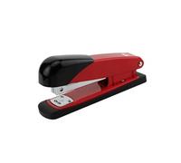 Metal Desktop Agrafeuse - Jusqu'à 20 Feuilles - Capacité 100 Agrafes - Noir/Rouge