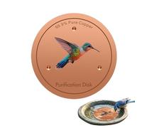 Metal Disc for Bird Bath - Water Purification Plate, Bird Bath Purification Disk with Triple-Point Support, Outdoor Fountain Cleaner for Maintaining Cleaner Water Surfaces and Reducing Debris Build