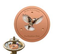 Metal Disc for Bird Bath - Water Purification Plate, Bird Bath Purification Disk with Triple-Point Support, Outdoor Fountain Cleaner for Maintaining Cleaner Water Surfaces and Reducing Debris Build