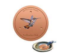 Metal Disc for Bird Bath - Water Purification Plate, Bird Bath Purification Disk with Triple-Point Support, Outdoor Fountain Cleaner for Maintaining Cleaner Water Surfaces and Reducing Debris Build