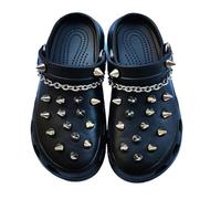 Métal DIY Croc Charmes Designer Mode Rivet Chaîne Jardin Chaussure Boucle Vintage Punk Croc Accessoires