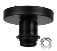 Métal Douille E26 Montage DIY Facile Noire, pour Plafonnier | Bague Intégrée, Vis de Fixation Incluses, Base Ronde, pour Abat-jour Suspendu et Ampoules E26