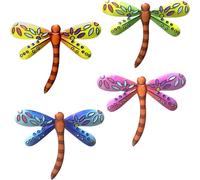 Metal Dragonfly Set of 4 Dragonflies Outdoor Wall Decor Hanging Living Room Bedroom Dragonfly