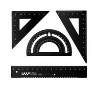 Metal Drawing Ruler Set Student Geometry Tool Student Geometry Maths With Straight Règle Rotractor Square Mesury Rulers