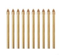 Metal Drill Bit Sets,10PCS Tungsten Carbide Spear Head,6~12mm Titanium Ceramic Tile Glass for Drilling Holes Tools(6mm)