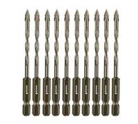 Metal Drill Bit Sets,4~12mm Four-Flute Sawtooth Eccentric For Concrete Tile Ceramic Wood Drilling Tools Multifunction(4mm)
