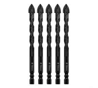 Metal Drill Bit Sets,5PCS Multifunctional Triangle Drills,Carbide With Hexagon Shank For Glass Ceramic Brick Walls Wood(10mm)