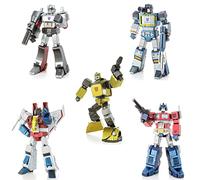 Metal Earth Fascinations Lot de 5 modèles en métal Transformers Color - Bumblebee - Megatron - Optimus Prime - Soundwave - Starscream