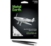 Metal Earth Supermarine Spitfire Kit de modèle en métal 3D avec pince à épiler