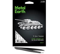 Metal Earth T-34 Tank 3D Maquette en métal avec pince à épiler Fascinations