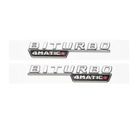 Métal Emblème Badge pour Ben-z V8 BITURBO/Turbo 4MATIC+, Body Stickers Insigne Autocollant Decal Décoration Voiture Styling Accessoires,F