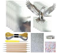 Metal Embossing Foil Sheets - Embossing Foil-Craft Foil, Engraving Tools Artwork Making Kit, Gold/Silver Foils Sheets with 2 Rolls Wire for Painting Gilding Crafting Decoration (Silver)
