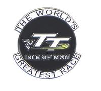 Metal Enamel Pin Badge Biker Isle of Man TT Greatest Bike Race by Mainly Metal