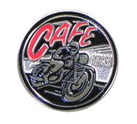 Metal Enamel Pin Badge Cafe Racer Motorcycle Biker by Mainly Metal