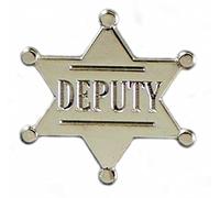 Metal Enamel Pin Badge Deputy Star (Chrome Finish) by Mainly Metal