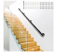 Métal Fer Forgé Noir Rampe Escalier Intérieur, Main Courante pour Escalier Capacité Antidérapante 200 kg pour Escaliers Extérieurs Et Intérieurs,Vérandas,3.05M/10FT