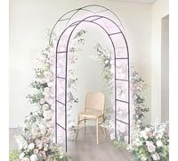 Métal - Fer pour Mariage - Arche Plante Escalade Extérieure pour Roses, Jardin, Fête, Pelouse - Noir, 1,4 x 2,3 m (L1,4m x H2.)