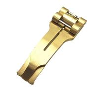 Métal Fermoir,Boucle Bracelet De Montre 16mmx8 Regard Accessoires Boucle pour Rolex TROIS-BALLE pliante de tous en acier 16mm Hommes et Femmes Regarder les accessoires(Gold)