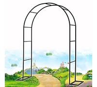 Metal Garden Arch 3.5m Wide for Climbing PlantsWeather-Resistant Iron Trellis Sturdy Rose Arch Adjustable Width 1.4m to 3m Perfect for Outdoor Decor.