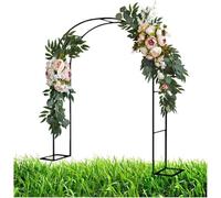 Metal Garden Arch for Climbing Plants, 180x220cm & 300x220cm Rose Trellis with Steel Frame, Decorative Outdoor Arch for Garden, Wedding, and Events