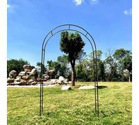 Metal Garden Arch for Climbing Plants, Pergola Arch for Weddings & Parties, Backyard Decor, Easy Assembly, Black, Size: 1.7m - Perfect for Outdoor Celebrations