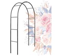 Metal Garden Arch for Climbing Plants, Rose Trellis, Decorative Steel Arbor, L180cm x H220cm, L300cm x H220cm - Perfect for Outdoor Weddings and Garden Decor