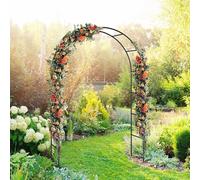 Metal Garden Arch for Climbing Plants & Roses Wedding Pergola Outdoor Ceremony Decoration Fence Arbor 240x250 cm Garden Trellis for Elegant Landscapes