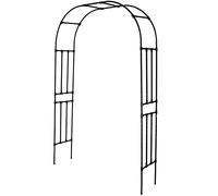 Metal Garden Arch for Climbing Plants - Sturdy Outdoor Patio Arbor, Rose Support Trellis, Elegant Entryway Decoration (W1.5m x H2.4m)