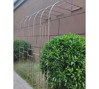 Metal Garden Arch for Climbing Plants Weatherproof Half Arch Pergola Decorative Wedding Arbor Trellis Support for Vines Outdoor Patio Décor (200x240cm)