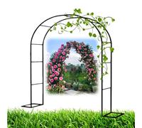 Metal Garden Arch for Climbing Plants Wedding Rose Decor Black Pergola Support with Base Sizes: 230x140x40cm 220x160x40cm 230x200x40cm (W280xH220xD40cm)