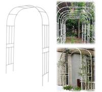 Metal Garden Arch for Climbing Roses, Adjustable Width 120-320cm, Height 240cm, Outdoor & Indoor Decorative Arbor for Garden Pathway, Trellis for Vines