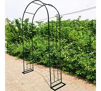 Metal Garden Arch for Climbing Roses, Durable Wedding Arbor, Easy to Install Pergola Decoration, Black 260x240cm (102"x94"), Perfect for Bridal Parties and Outdoor Events.