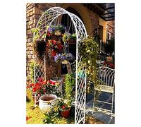Metal Garden Arch for Climbing Roses, Sturdy 2x2.5m Trellis Arch for Plants, Durable Outdoor Garden Decoration - White Garden Archway