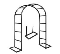 Metal Garden Arch for Climbing Roses Weather-Resistant Trellis 1.2-3.5M Adjustable Garden Arbor for Vines and Plants (Size: W300 x H220cm)