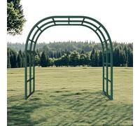Metal Garden Arch, Made of 25mm Galvanized Steel Pipe, Stable and Durable, Anti-Rust and Anti-scalding, Suitable for Lawn, Party, Ceremony and Wedding Decoration Green 230x220x50